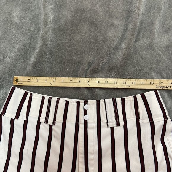 Vtg Boombah Ultimate Baseball Softball Pants White‎ Red Burgundy Stripes 38 Long - Picture 9 of 16